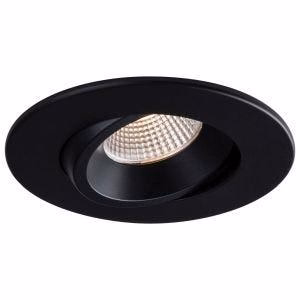 Liteline 4" Luna LED Recessed Fixture, Dim to Warm, Black, Model RA4-12RG-DTW90BK