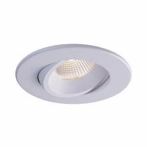 Liteline 4" Luna 5CCT Recessed Gimbal Downlight White, Model RA4-12RG-90WH